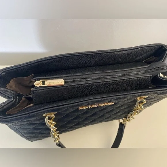 Montana West MEDIUM Tote Bag for Women Quilted Chain Handbags Shoulder Purse - Picture 5 of 10